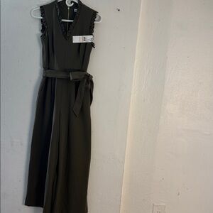 Calvin Klein Olive Green Midi Jumpsuit size 2